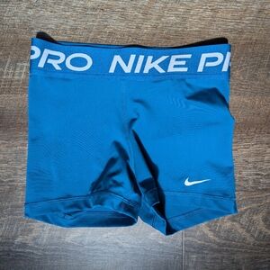 Nike Pro 3" Dri-fit fitted training shorts blue women's xs